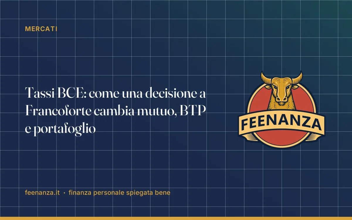 Tassi BCE: come una decisione a Francoforte cambia mutuo, BTP e portafoglio